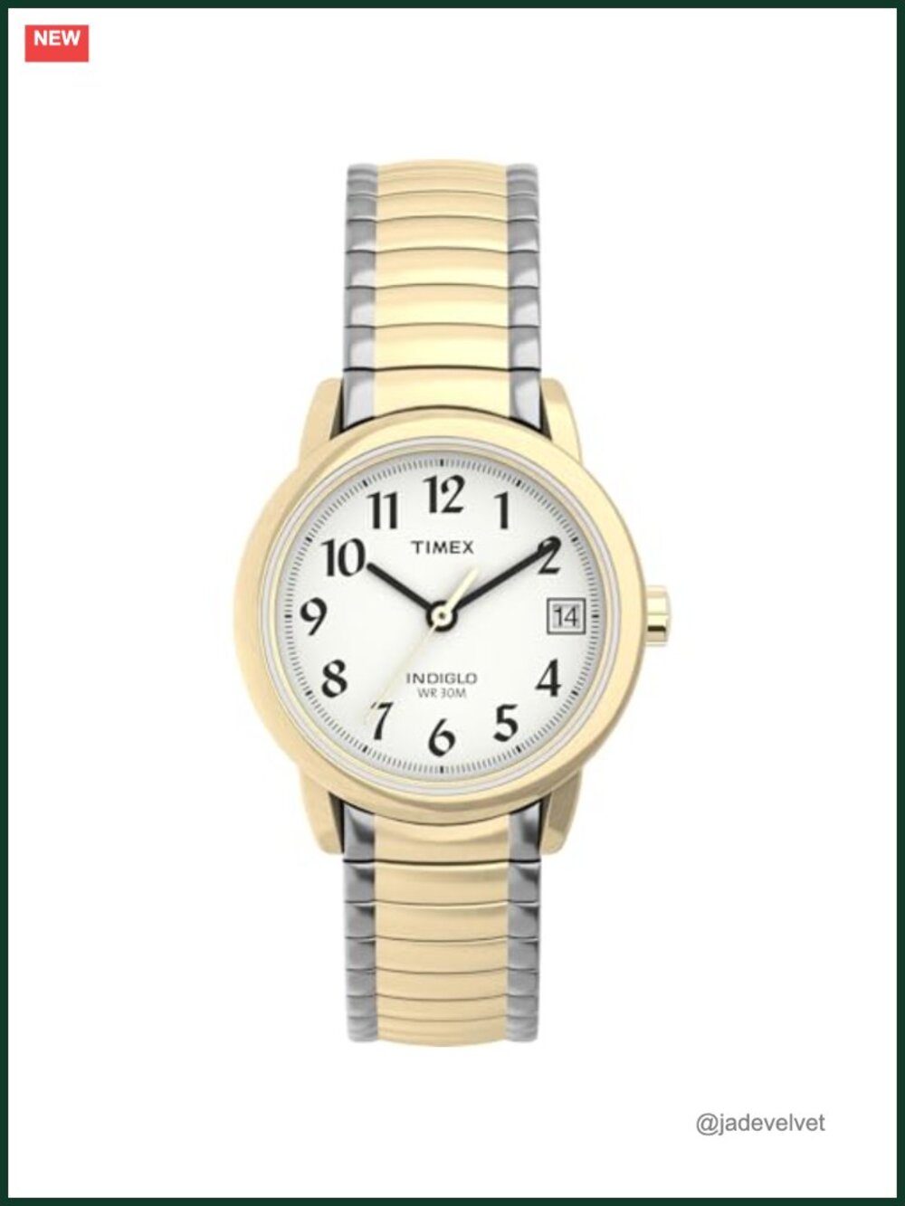 Timex Easy Reader Watch Stainless Steel Expansion Band INDIGLO